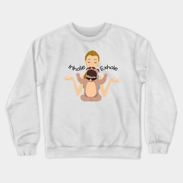 Exhale Yoga Crewneck Sweatshirt by Pris25